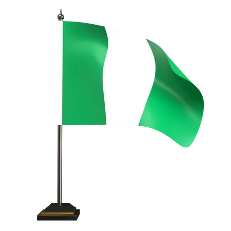Nigerian Flag 3D Illustration