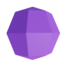 nonagon shape 3d logo