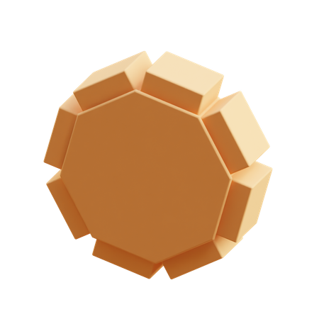 Octagon Extrusion 3D Illustration