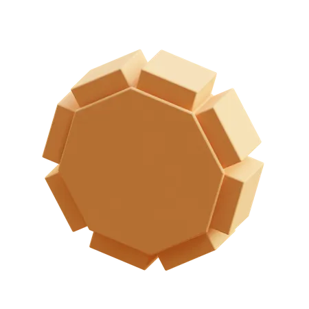 Octagon Extrusion 3D Icon