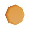 3d octagram solid illustration