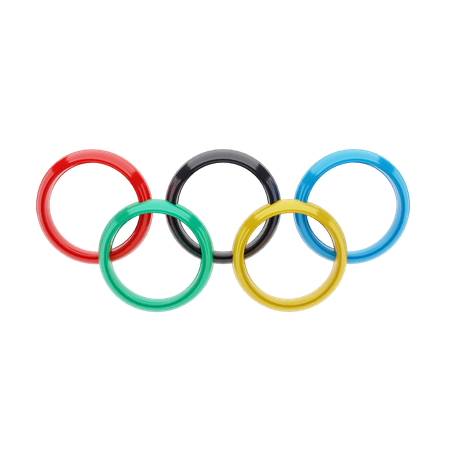 Olympic logo 3D Illustration