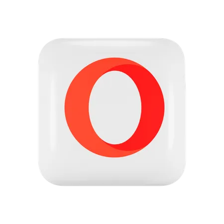 Opera mini 3D Illustration
