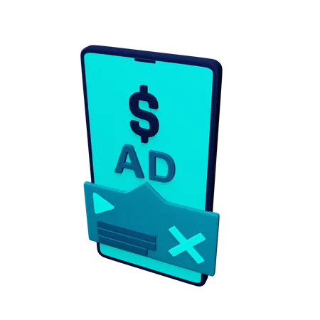 Paid advertisement 3D Illustration