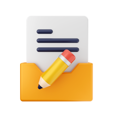 Pen Folder 3D Icon
