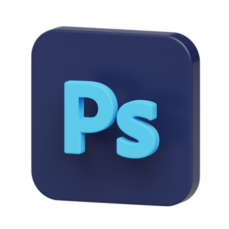 Photoshop Logo 3D Illustration