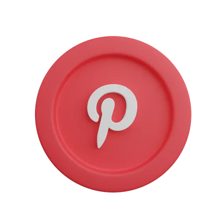 Pinterest Logo 3D Illustration