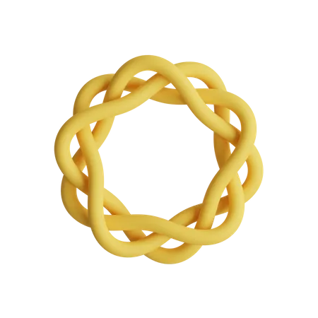 Poly-twist knots 3D Illustration