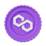 3d polygon crypto logo