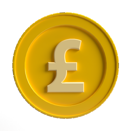 Poundsterling Coin 3D Icon