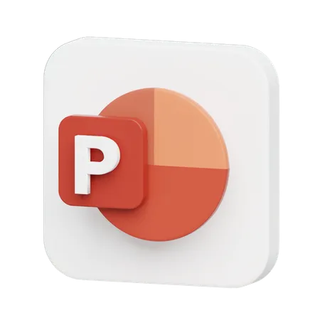 Powerpoint Logo 3D Illustration