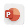 3d powerpoint logo illustration