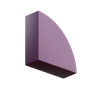 3d quarter circle