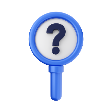 Question Mark Glass 3D Icon