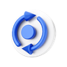 refresh arrow 3d logo