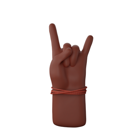 Rocking gesture 3D Illustration