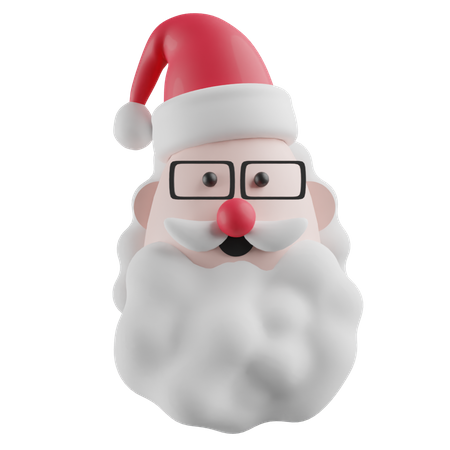 Santa head 3D Illustration