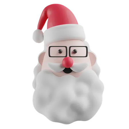 Santa head 3D Icon