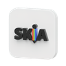 skia logo 3d logo