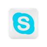 3d skype logo symbol