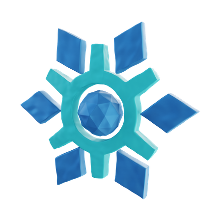 Snowflake arrow 3D Illustration