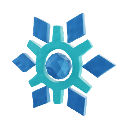 Snowflake arrow 3D Illustration
