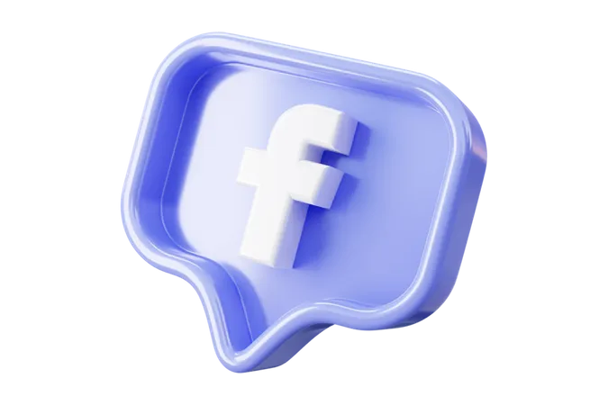 Social media facebook 3D Icon