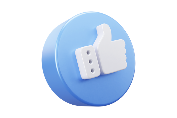 Social media like emoji 01 3D Icon