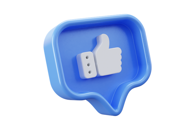 Social media like emoji 3D Icon