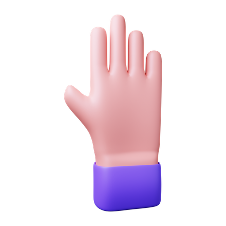 Stop Hand Gesture 3D Illustration