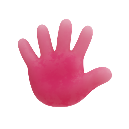 Stop hand gesture 3D Illustration