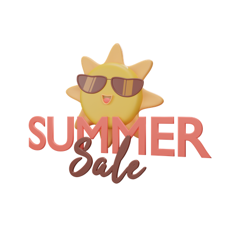 Summer Sale 3D Illustration