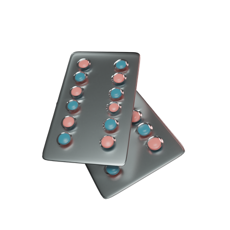 Tablet Strip 3D Illustration