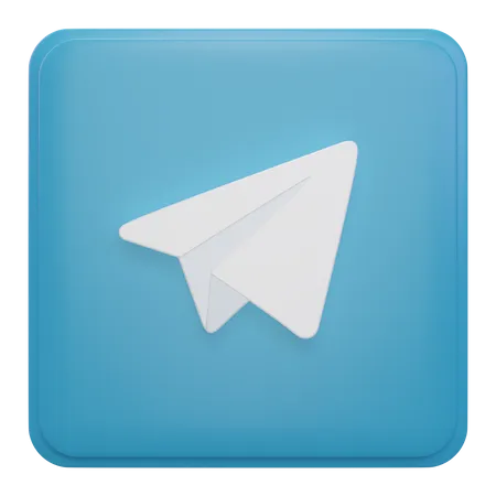 Telegram 3D Icon