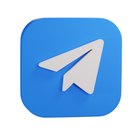 Telegram logo 3D Icon