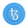 3d tezos symbol logo