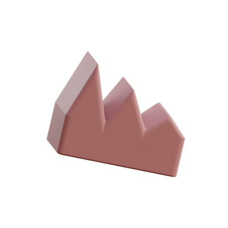 Three Point Graph 3D Illustration