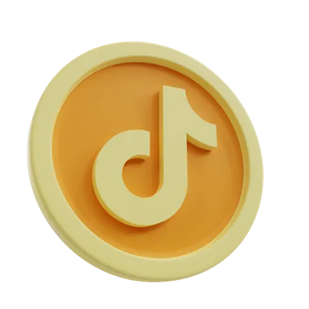 Tiktok Coin 3D Icon
