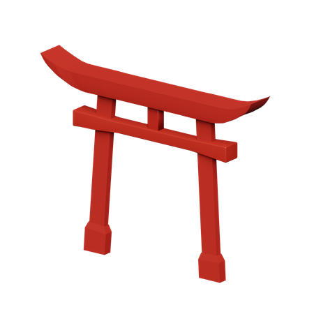 Torii Gate 3D Illustration