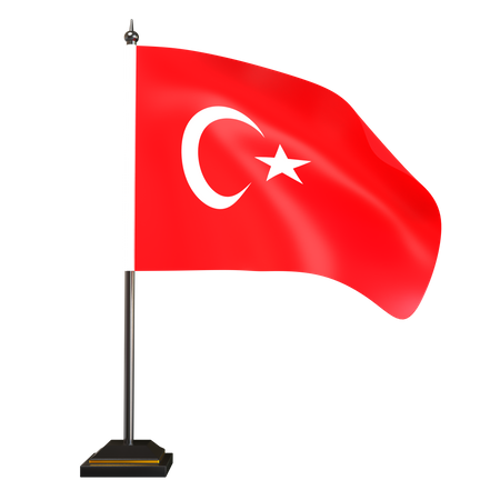 Turkey Flag 3D Illustration