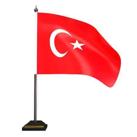 Turkey Flag 3D Illustration