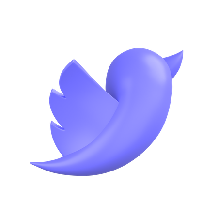 Twitter-2 3D Icon