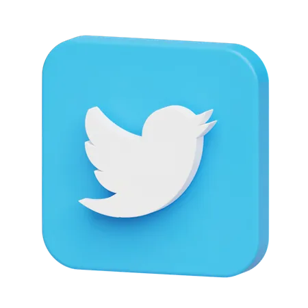 Twitter Logo 3D Illustration