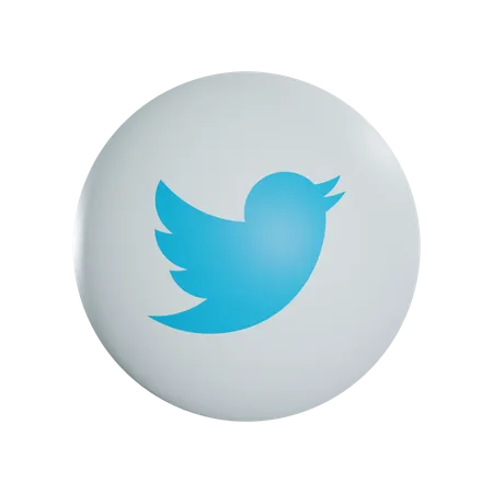 Twitter 3D Icon