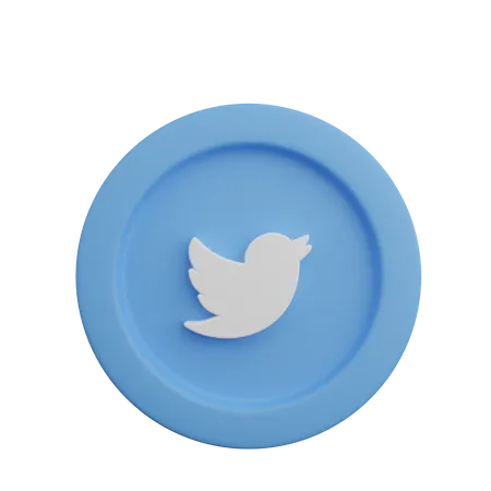 Twitter Logo 3D Illustration