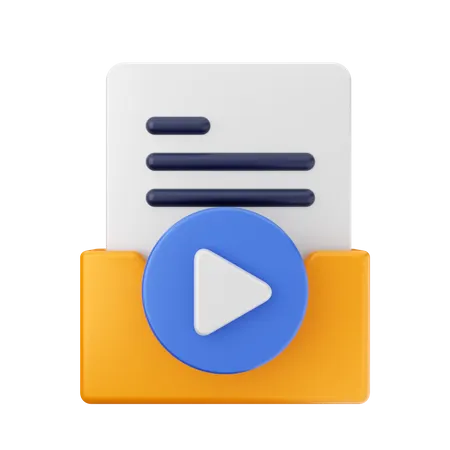 Video Folder 3D Icon