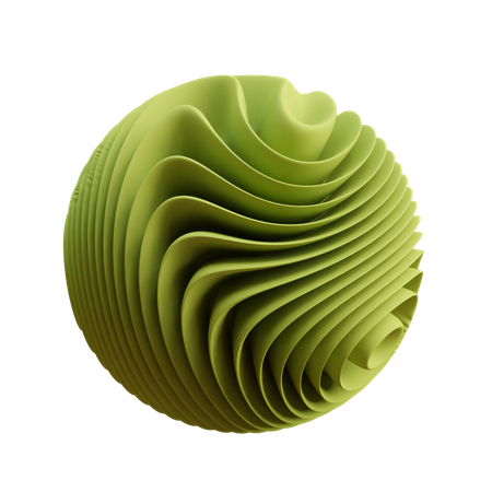 Wave Sphere 3D Illustration