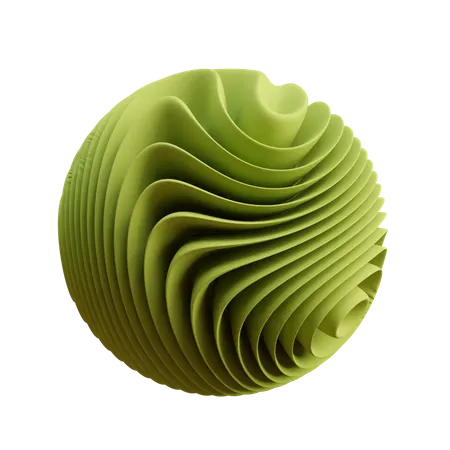 Wave Sphere 3D Icon