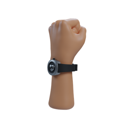 Wearing Fitness Watch 3D Illustration