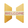 3d welcome emoji